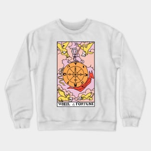 Wheel of Fortune Tarot Card Crewneck Sweatshirt